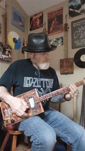 Riffing on the 3 String Cigar Box Guitar