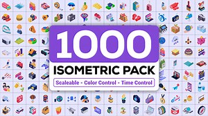1000 Isometric Icons Pack
