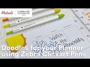 Online Class: Doodles for your Planner using Zebra Clickart Pens | Michaels