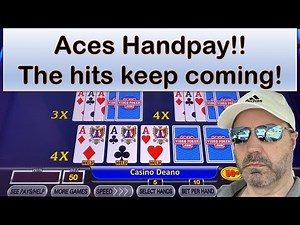 Aces Handpay! Hits keep Coming! Ultimate X Video Poker #casino #casinogames #poker #videopoker