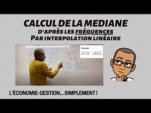 LA MEDIANE PAR LE CALCUL d'après les fréquences (Série statistique continue)