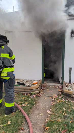 E25's Officer joining E23's Officer for fire attack at a recent structure fire. | Muskegon Professional Firefighters - IAFF Local 370