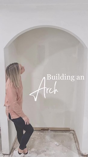 7.1K views · 124 reactions | A little how-to on how we built an arched open for the entryway. Love trying something new. This was such a cool trick on how to get the perfect radius for an arched opening. Let me know what you think! Would you try this? #diy #diyideas #diyhomedecor #diyprojects #homereno #homerenovations | The Gibby Home | Facebook