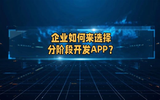 分阶段开发APP的流程？