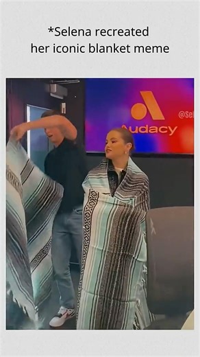 Selena Recreated Her Iconic Blanket Meme 😂#SelenaGomez #SelenaFans #SelenaMoment