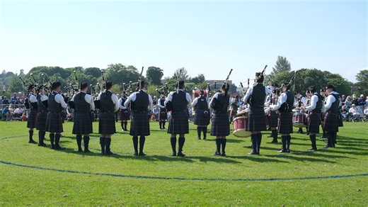 Police Scotland Fife Pipe Band performing their No.2 Medley Selection in Gr1 at the UK Pipe Band Championships in Bangor yesterday Saturday 18th May 24. | We Love Pipe Bands