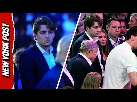 Barron Trump Debuts New Look at Trump’s UFC Event in Rare Public Appearance