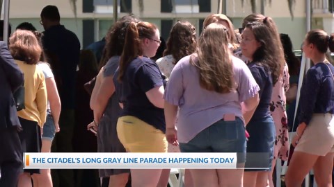 The Citadel's Long Gray Line Parade happening Friday