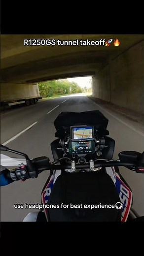 R 1250 GS Raw Tunnel Echo + Full Throttle Acceleration! 💥 #r1250gs #rawsound #povride #puresound