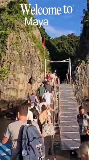 Welcome to Maya Bay 🌴🌊 Maya Bay, located on Koh Phi Phi Leh in southern Thailand, is one of the most iconic beaches in the world. Surrounded by towering limestone cliffs and turquoise-blue waters, it became world-famous after being featured in the movie The Beach starring Leonardo DiCaprio. This small bay, with its soft white sand and crystal-clear lagoon, feels like a hidden paradise. The bay is part of Hat Noppharat Thara–Mu Ko Phi Phi National Park, which means it is protected to preserve i