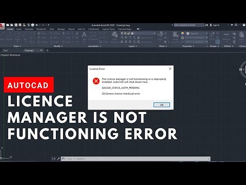 Licence Manager Error In AutoCAD | How to Fix Licence Manager Error in Autocad