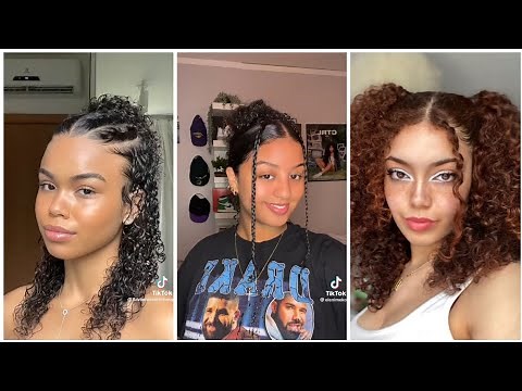 Curly Hairstyles for Medium Hair 2🦋| Clean and Easy🦋|tiktok compilation🦋 | everything hair🦋