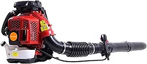 80CC Backpack Leaf Blower, 900CFM 2-Stroke Engine Gas Leaf Blower, LeafBlower with 2.3L Oil Tank, Leaf Blowers Gas Powered for Lawn Cleaning (80CC Red)