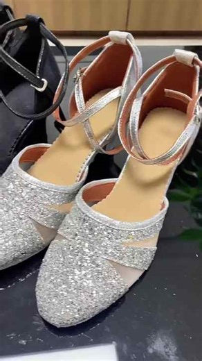 Women's Latin Dance Shoes Soft Soles for Adults Indoor Baotou Salsa Dance Shoes Cowhide Outsole  Stage Performance