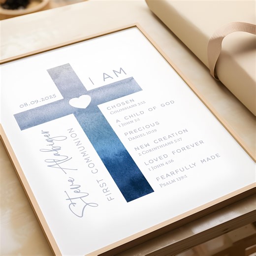 Personalized First Communion Gift: Christian Keepsake (digital Download) - Etsy