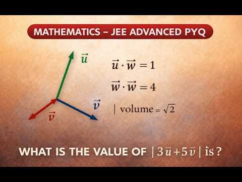 Vectors and 3d Geometry PYQ Explained| PYQ Series | Mission JEE 2026