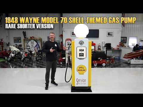 1948 Wayne Model 70 Shell-Themed Double Sided Gas Pump | Rare Shorter Version