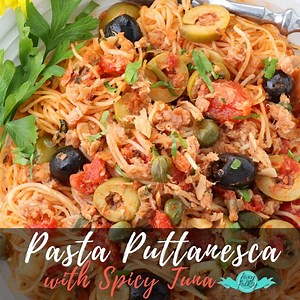 1M views · 408 reactions | This pasta dish is so quick and easy to make. Using spicy canned tuna makes it even easier. Perfect for dinner with the family! For more tips and full recipe, please click herewww.foxyfolksy.com/pasta-puttanesca-with-spicy-tuna | Foxy Folksy - Modern Filipino Kitchen | Facebook