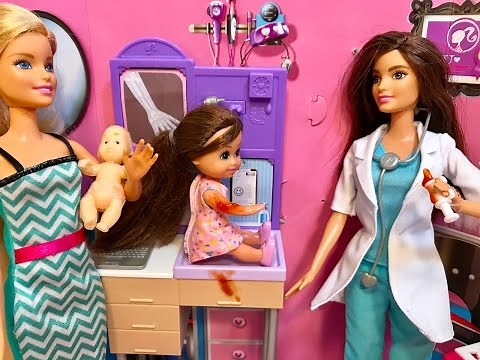 Barbie Doll Doctor! Flu SHOT!!