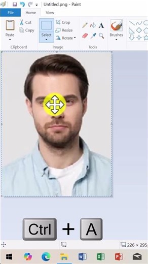 Photo Croppig in MS paint #foryou #computertips