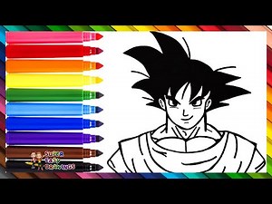 How To Draw GOKU 🟠⭐ Draw and Color SON GOKU 🟠⭐ Drawings for Kids