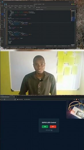 Watch This LED React Over WiFi 😍 ESP32 IoT Project #Shorts