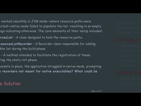 Resolving the Recorder does not fire in native executable Issue in Quarkus