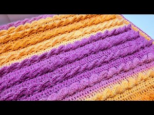 Crochet Beautiful 3D Shells Blanket Tutorial - Horizontal Dimensions
