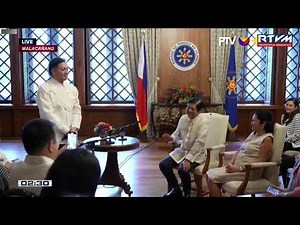 President Ferdinand R. Marcos Jr. warmly welcomes Sofronio Vasquez III, Grand Winner of . . .