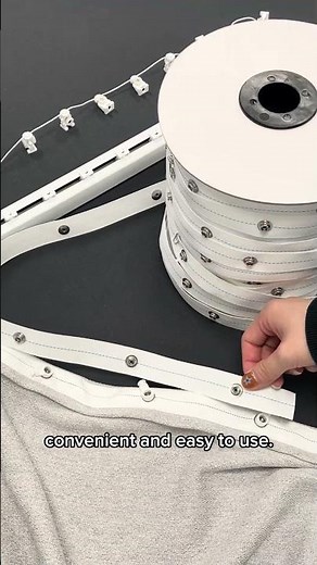 Snap Tape White (Fabric) – 100m Roll