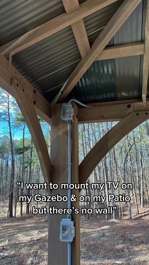 50” & 55” TV’s on Full Motion mounts and custom bracing for the Gazebo. You name it, we’ve done it ✅ #tvmounting #tvmount #tvmountingpro #foryou #foryoupage