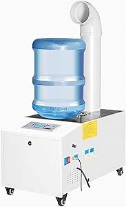 Automatic Ultrasonic Industrial Agricultural Humidifer 7000ml/h Highest Cool Mist Output Humidity Adjustable Stainless Steel Commercial Humidifier for Factory Workshop Warehouse Greenhouse