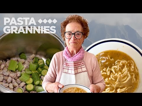 Try Lucilla's Tuscan taglierini pasta with borlotti bean soup! | Pasta Grannies