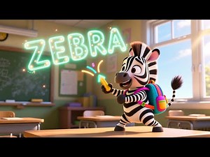Zebra Zooms To School 🦓🏫 | Fun Learning Song for Kids | Preschool Educational Video