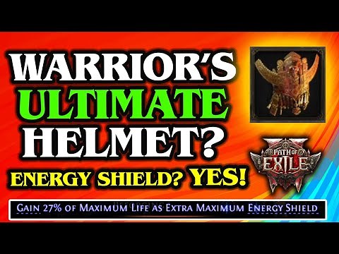 PoE2: Energy Shield for Warrior - YES! ZERO Effort INSTA Durability Boost (Unique Helmet)