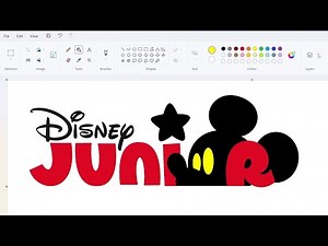 How to draw the Disney Junior logo variant using MS Paint | How to draw on your computer