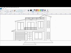 Draw a House | How to use Microsoft Paint | MS Paint Tutorial Part 01/02