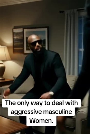 This is tge only way to deal with an aggressive masculine women#masculinewomen #masculie#letemgo #raiseyourstandards