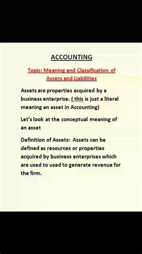 CLASSIFICATION OF ASSETS AND LIABILITIES Accounting Simplified | Accounting And Economics Studies