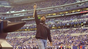 Former Colts Linebacker and Fan Favorite Gary Brackett Pounds the Anvil