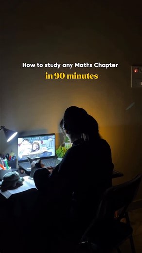 Studywid Tee on Instagram: "How to Study ANY Maths Chapter in 90 Minutes ⏱️ ⏰ 0–5 min: Get Ready • Pick ONE chapter only • Keep book & notebook ready 📝 • Phone away 📵 📘 5–20 min: Understand the Basics 📖 Focus on: • Definitions • Formulas • Theorems • Conditions (when to use which formula) 🧠 Ask yourself: 👉 Why does this formula work? 📝Write formulas once (don’t just look) ✍️ 20–45 min: Learn with Examples • Solve 2–4 examples yourself • Don’t see the solution first 📌 While solving: • Wri