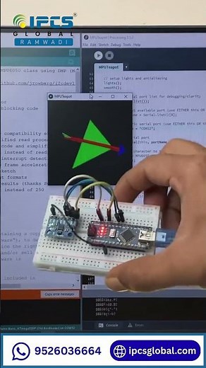 Arduino + MPU6050 Accelerometer Sensor with 3D Simulator | Embedded & IoT Project | IPCS Global