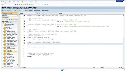 abap 78 调用外部API-API码-REST API