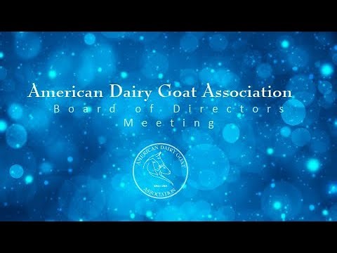 ADGA Board of Directors Meeting December 19