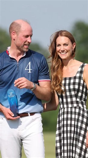 Princess kate and Prince William kiss at royal charity polo match #shorts #kate #princewilliam #polo