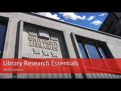 Library Research Essentials Workshop