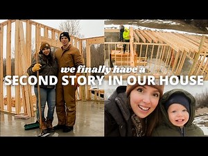 FRAMING The Main Floor | FLOOR JOISTS for SECOND STORY | Young couple BUILDING A HOUSE
