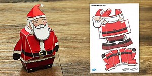 Christmas Paper Model Santa