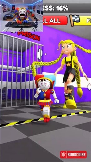 POMNI ESCAPES RAINBOW LILY LOVEBRAID'S PRISON RUN 🌈😱 (Roblox Obby)