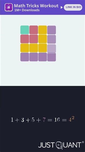 Math Tricks - Sum of Odd Numbers - Square Tricks - Addition tricks - Easy Maths #mathshorts